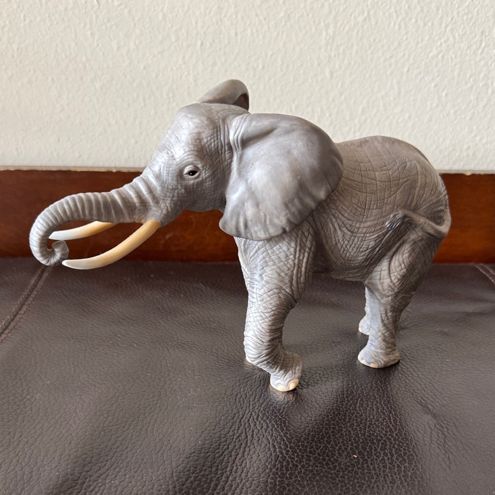 Vintage Lenox Gray Porcelain Elephant Handcrafted in Thailand 1994